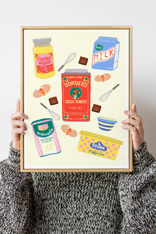 Baking Ingredients Kitchen Poster