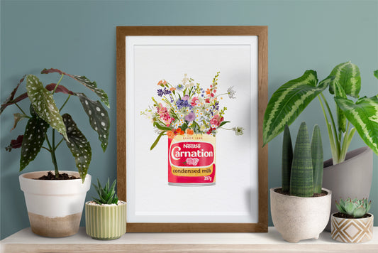 Condensed Milk With Wild Flowers Art Print
