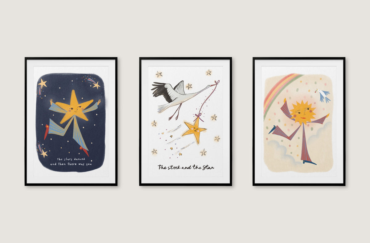 Colourful Sun Dancer Childrens' Bedroom Art Print/Poster