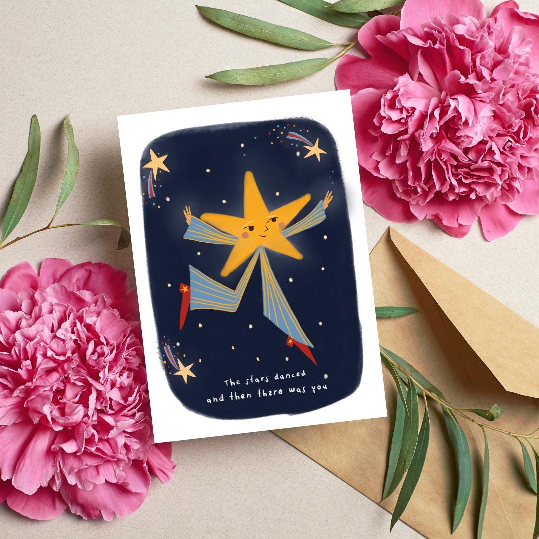 The stars Danced Celestial A6 Matte Card