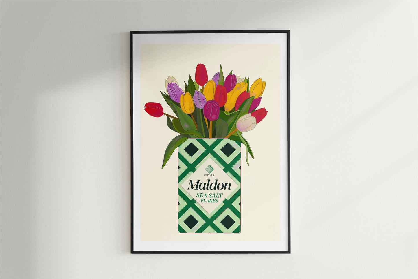 Maldon Salt with Tulips Kitchen Art Print/Poster, Unframed
