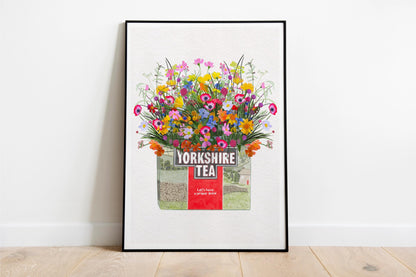 Yorkshire Tea And Wild Flowers Print