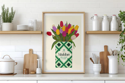 Maldon Salt with Tulips Kitchen Art Print/Poster, Unframed