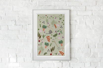 Gardening/Allotment themed Kitchen Art Print/Poster