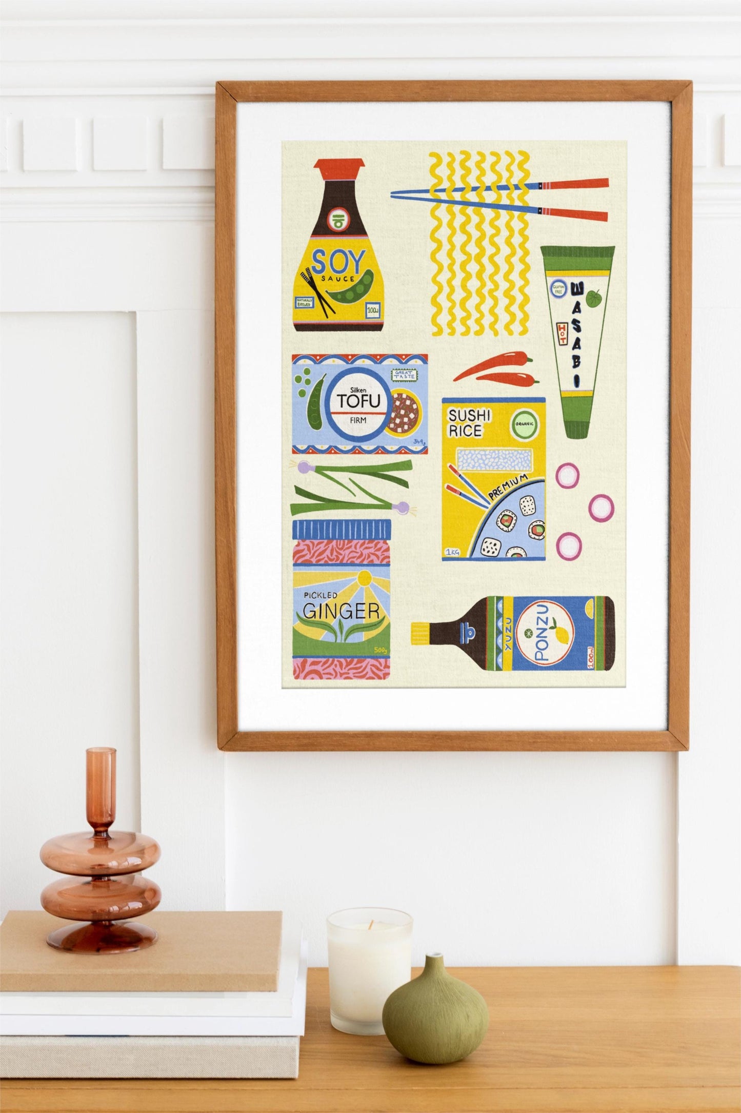 Japanese food ingredients Kitchen Art Print/Poster