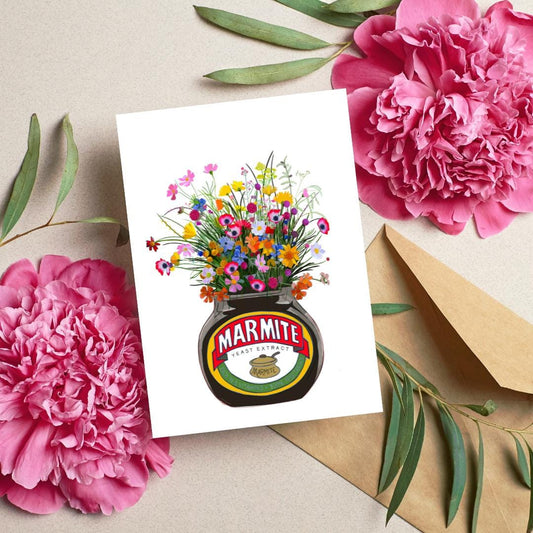 Marmite and Wild flowers Matte A6 Card