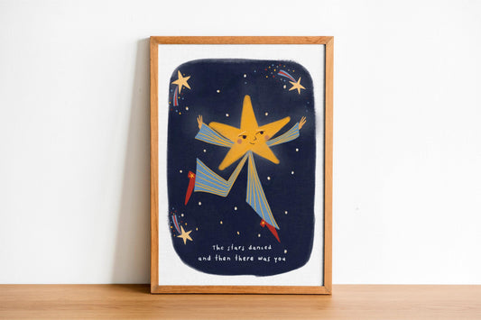 Celestial dancing Star Childrens' Art Print/Poster