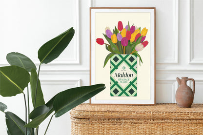 Maldon Salt with Tulips Kitchen Art Print/Poster, Unframed