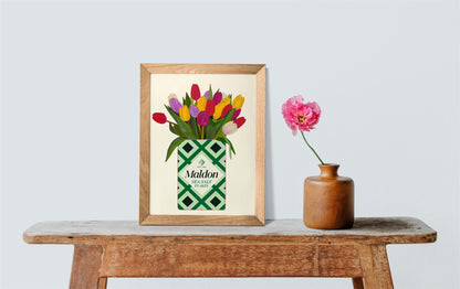 Maldon Salt with Tulips Kitchen Art Print/Poster, Unframed