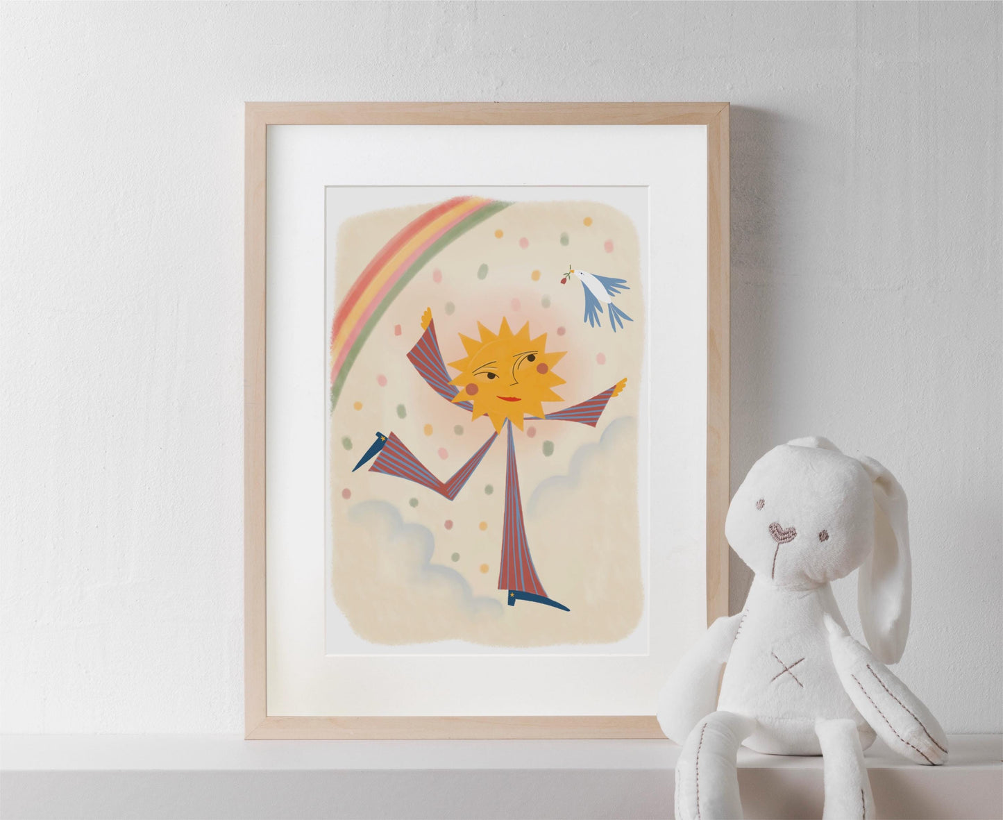 Colourful Sun Dancer Childrens' Bedroom Art Print/Poster