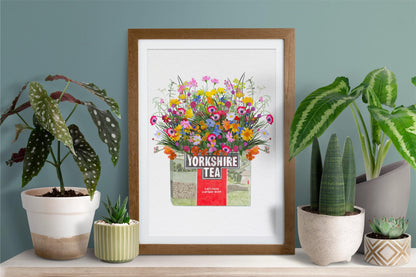 Yorkshire Tea And Wild Flowers Print
