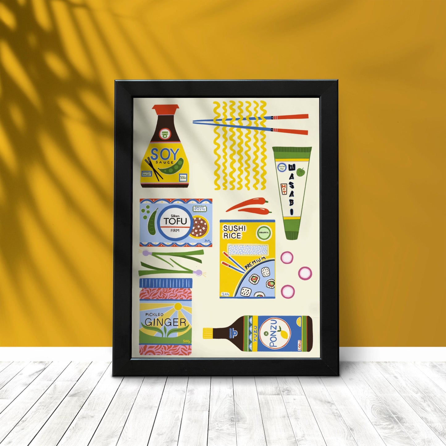 Japanese food ingredients Kitchen Art Print/Poster