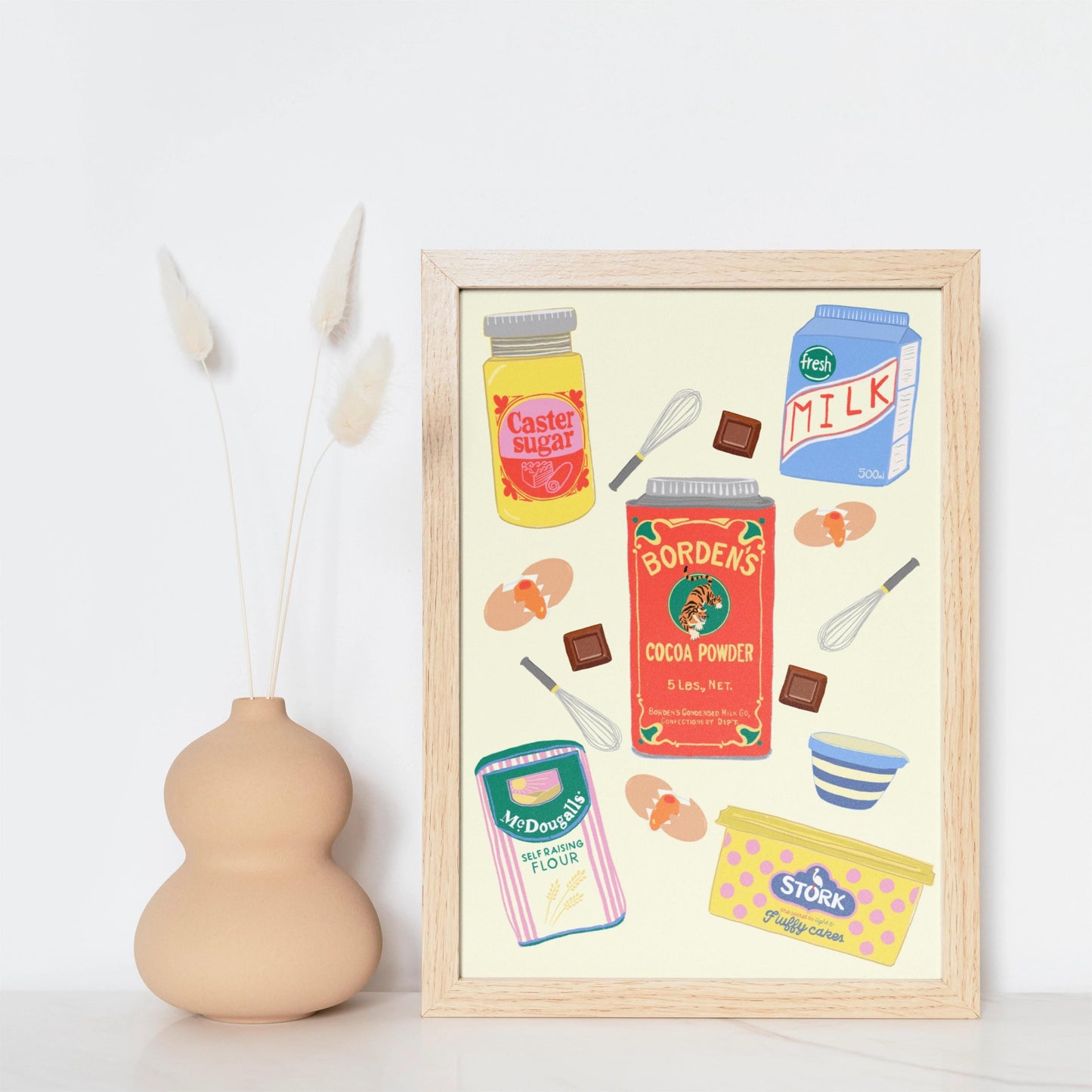 Baking Ingredients Kitchen Poster