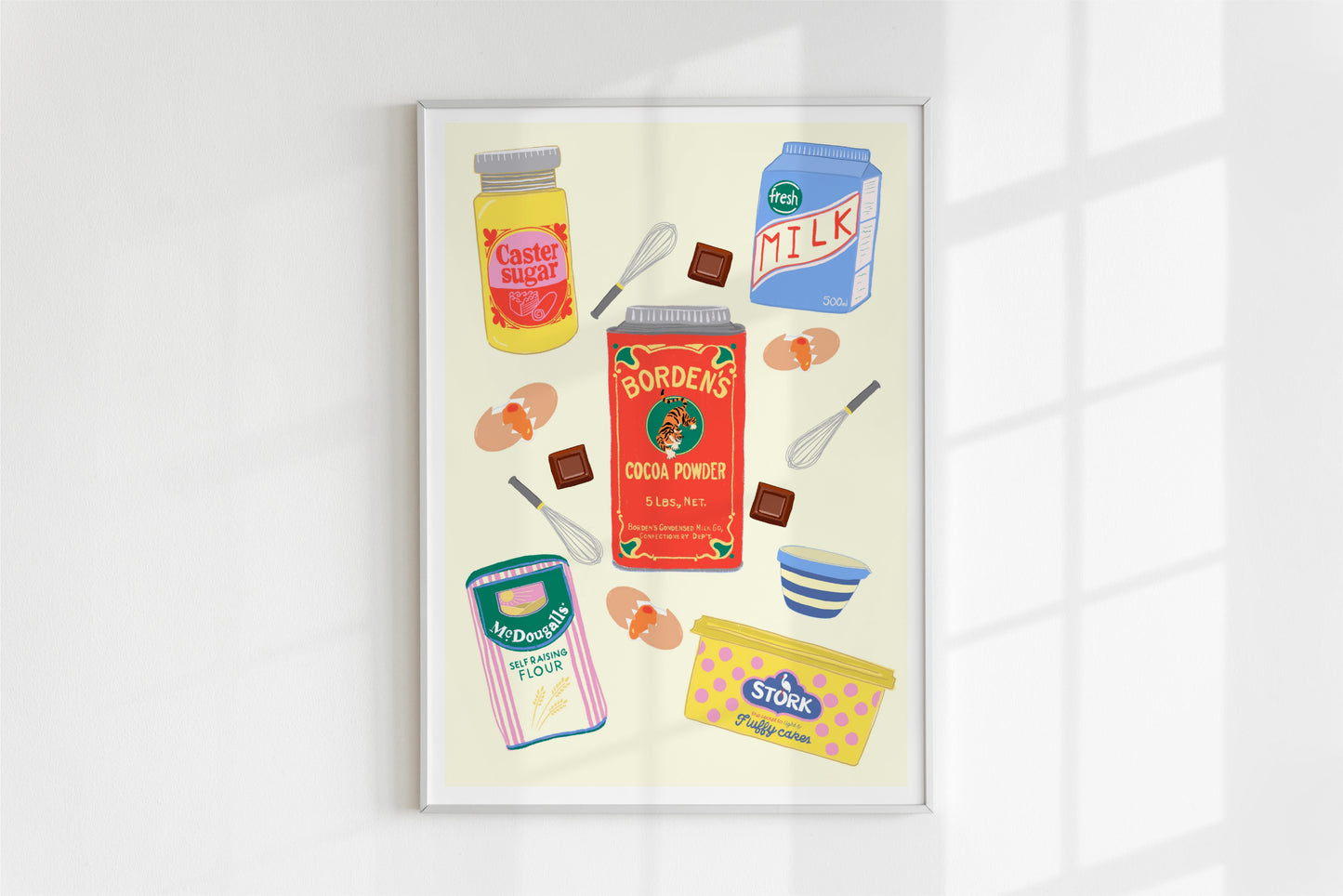 Baking Ingredients Kitchen Poster