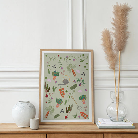 Gardening/Allotment themed Kitchen Art Print/Poster
