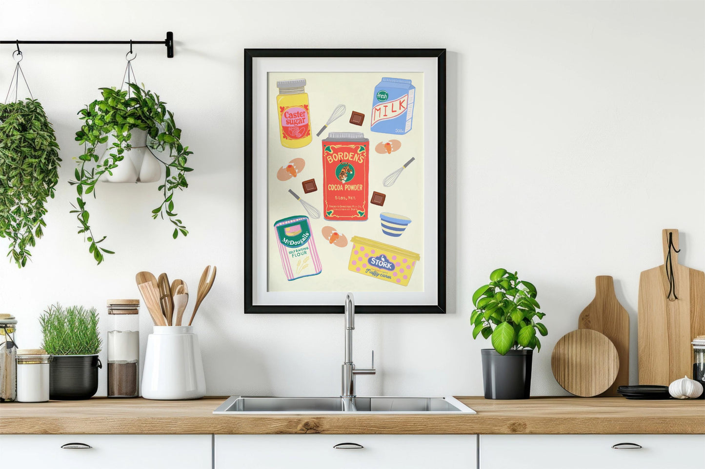 Baking Ingredients Kitchen Poster