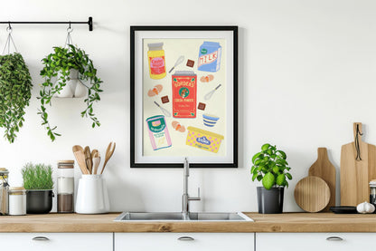 Baking Ingredients Kitchen Poster