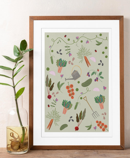 Gardening/Allotment themed Kitchen Art Print/Poster