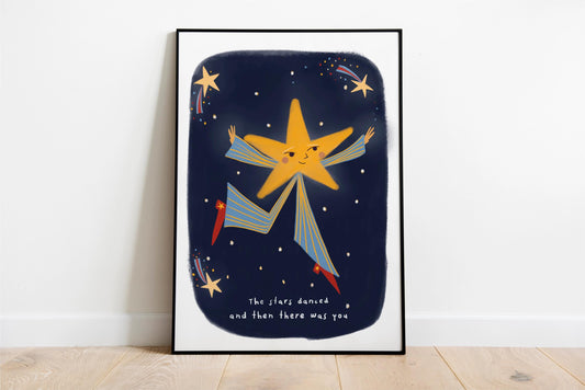 Celestial dancing Star Childrens' Art Print/Poster