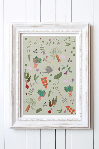 Gardening/Allotment themed Kitchen Art Print/Poster
