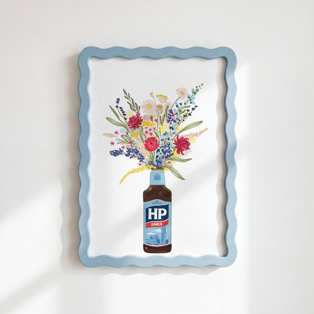 Brown Sauce HP and Wildflowers fun, colourful Kitchen print