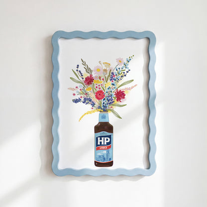 Brown Sauce HP and Wildflowers fun, colourful Kitchen print