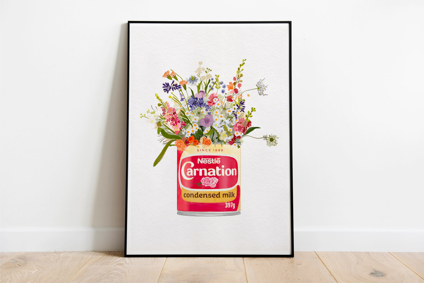 Condensed Milk With Wild Flowers Art Print