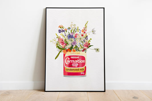 Condensed Milk With Wild Flowers Art Print
