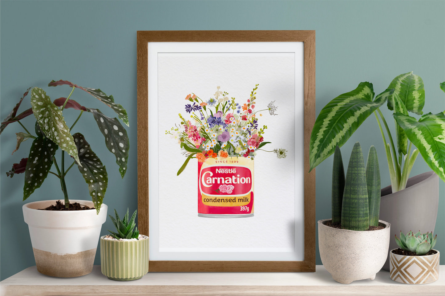 Condensed Milk With Wild Flowers Art Print
