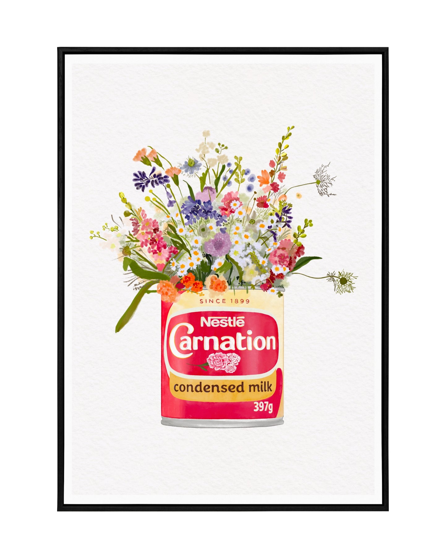 Condensed Milk With Wild Flowers Art Print