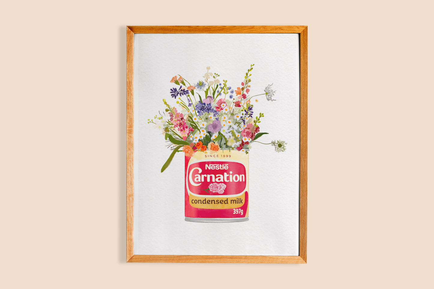 Condensed Milk With Wild Flowers Art Print