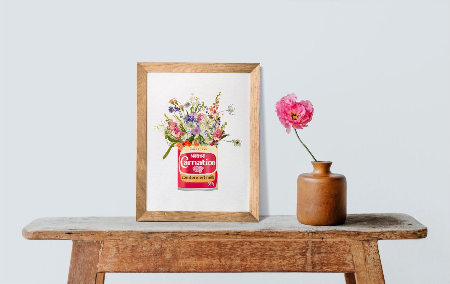 Condensed Milk With Wild Flowers Art Print