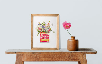 Condensed Milk With Wild Flowers Art Print