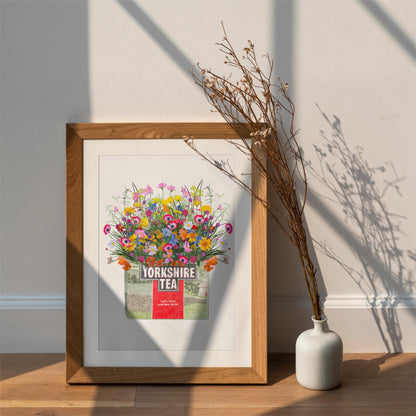 Yorkshire Tea And Wild Flowers Print