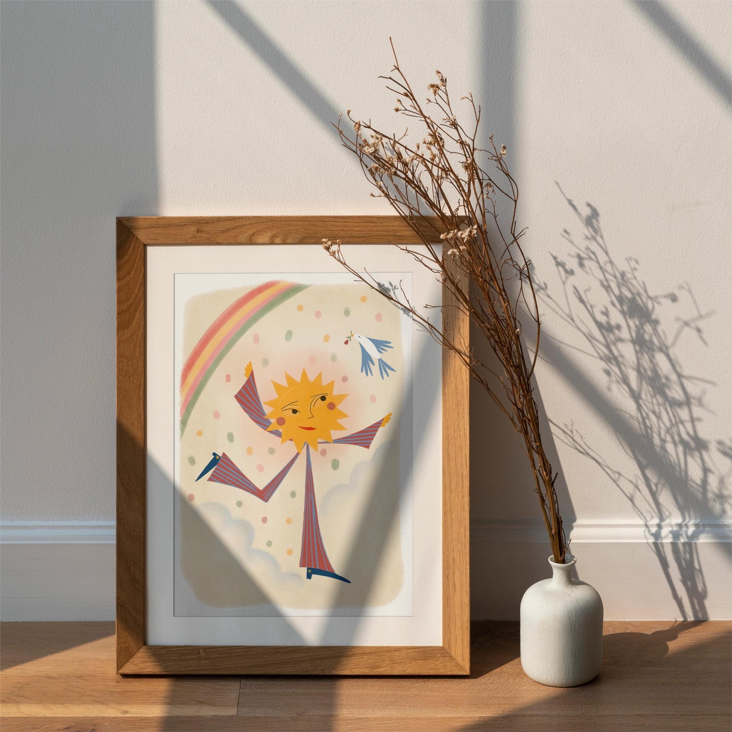 Colourful Sun Dancer Childrens' Bedroom Art Print/Poster