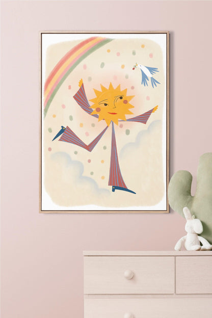 Colourful Sun Dancer Childrens' Bedroom Art Print/Poster